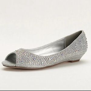 David’s Bridal Rhinestone Shoes